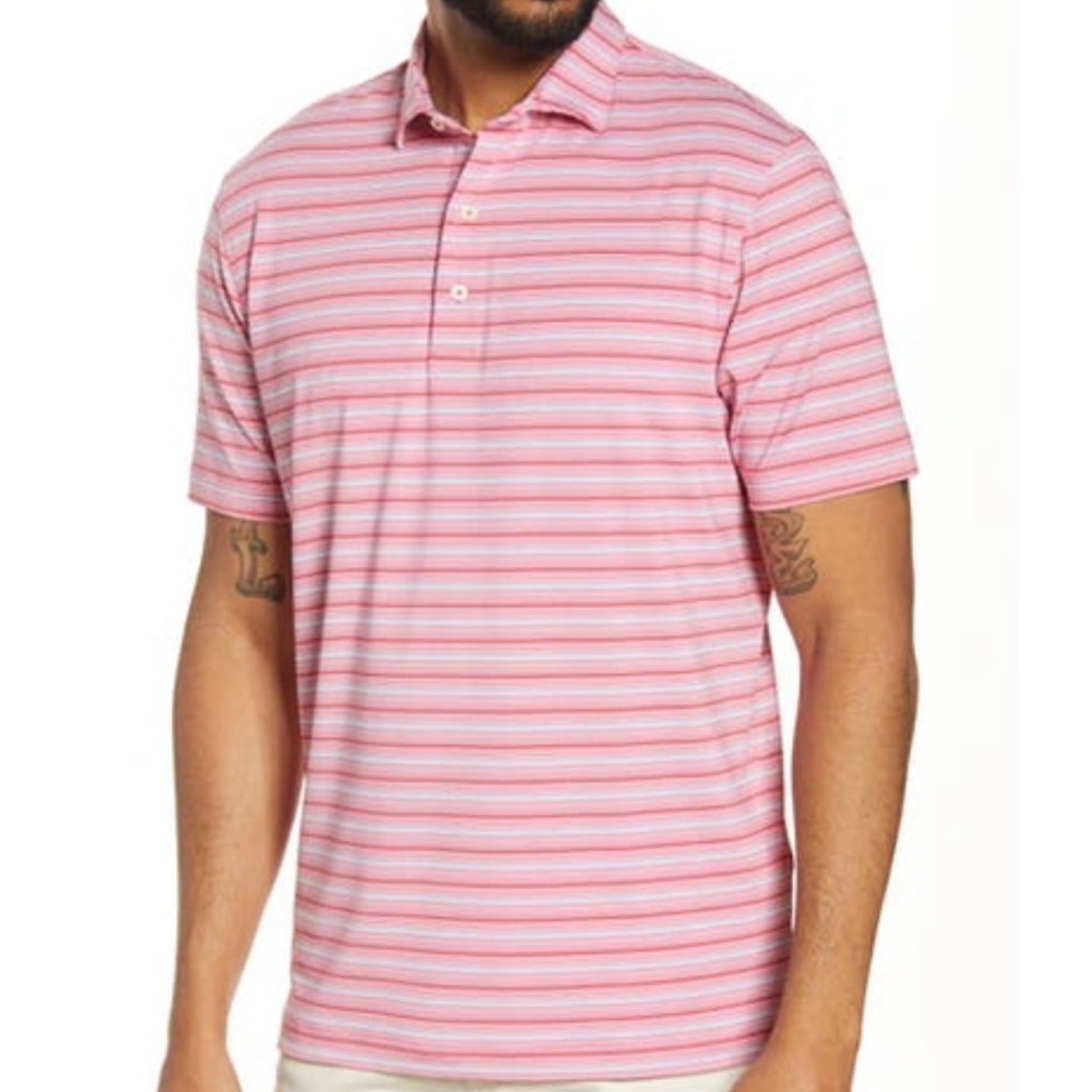 johnnie-O Browder Stripe Performance Polo